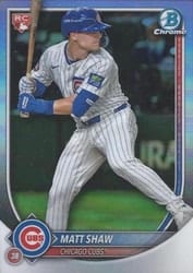 2025 Bowman Chrome Base Set Matt Shaw #46b card