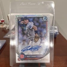 2025 Bowman Chrome Rookie Autographs Matt Shaw #CRA-MS card