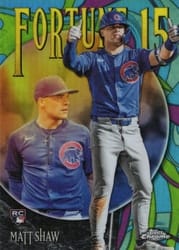 2025 Topps Chrome Update Fortune 15 Matt Shaw #F15-24 card
