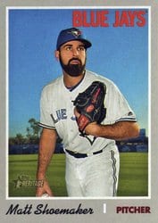 2019 Topps Heritage Base Set Matt Shoemaker #573 card