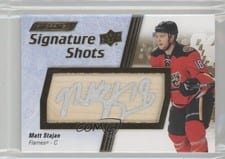 2024-25 Upper Deck Engrained Icons Signature Shots Manufactured Stick Relics Matt Stajan #SS-MJ card