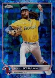 2022 Topps Chrome Update Sapphire Edition Base Set Matt Strahm #US142 card