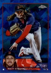 2023 Topps Chrome Sapphire Edition Base Set Matt Strahm #283 card