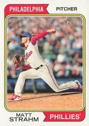 2023 Topps Heritage Base Set Matt Strahm #373 card