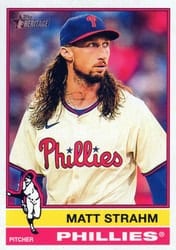 2025 Topps Heritage Base Set Matt Strahm #7 card