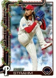 2025 Topps Holiday Base Set Matt Strahm #H71 card