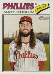 2026 Topps Heritage Base Set Matt Strahm #193 card