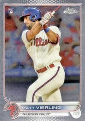 2022 Topps Chrome Base Set Matt Vierling #181 card