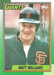 1990 Topps Base Set Matt Williams #41 card