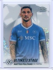 2025 Topps UEFA Ultimate Stage Chrome Matteo Politano #US-40 card