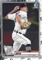 2020 Bowman Chrome Base Set Matthew Boyd #53 card