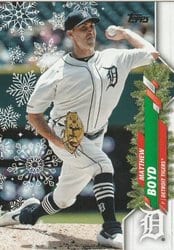 2020 Topps Holiday Base Set Matthew Boyd #HW119 card