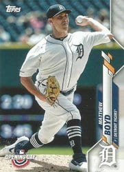 2020 Topps Opening Day Base Set Matthew Boyd #104 card