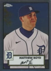 2021 Topps Chrome Platinum Anniversary Base Set Matthew Boyd #443 card