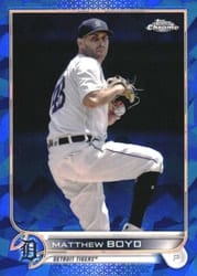 2022 Topps Chrome Sapphire Edition Base Set Matthew Boyd #128 card