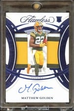 2025 Panini Flawless Rookie Dual Patch Autographs Matthew Golden #10 card