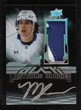 2023-24 SPx UD Black Lustrous Rookie Autograph Patch Matthew Knies #LRAP-KN card