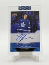 2023-24 Upper Deck Clear Cut Canvas Signatures Matthew Knies #CS-KN card