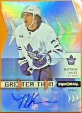 2023-24 Upper Deck Synergy Greater Than Signatures Matthew Knies #GT-MK card