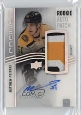 2023-24 Upper Deck Premier Acetate Rookie Autograph Patch Matthew Poitras #AR-MP card