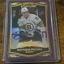 2024-25 Upper Deck Stature 2023-24 Base Update Auto Matthew Poitras #41 card