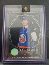 2025-26 Upper Deck Black Diamond Rookie Gems Matthew Schaefer #RG-MS card