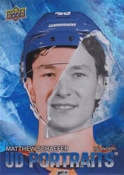 2025-26 Upper Deck UD Portraits Matthew Schaefer #P-32 card