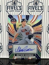 2026 Panini Stars & Stripes Prizm 18U National Team Signatures Matthew Sharman #2 card