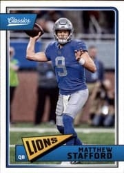 2018 Panini Classics Base Set Matthew Stafford #33 card