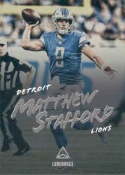 2018 Panini Luminance Base Set Matthew Stafford #56 card