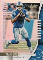 2019 Panini Absolute Base Set Matthew Stafford #73 card