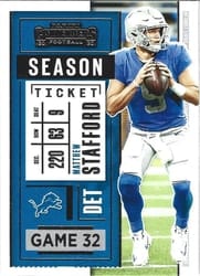 2020 Panini Contenders Base Set Matthew Stafford #66 card
