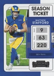 2021 Panini Contenders Base Set Matthew Stafford #54 card