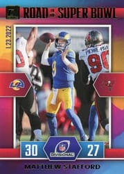 2022 Donruss Road to the Super Bowl Divisional Round Matthew Stafford #DR-MS card