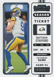 2022 Panini Contenders Base Set Matthew Stafford #47 card