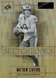 2022 Panini Playbook Sketchbooks Matthew Stafford #9 card