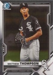 2021 Bowman Chrome Prospects Matthew Thompson #BCP-74 card