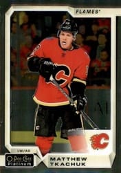 2018-19 O-Pee-Chee Platinum Base Set Matthew Tkachuk #105 card