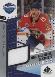 2025-26 SP Game Used 2024 Global Series Stars vs. Panthers Fabrics Matthew Tkachuk #GSF2-10 card