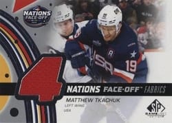 2025-26 SP Game Used 2025 4 Nations Face-Off Fabrics Matthew Tkachuk #4N-MT card