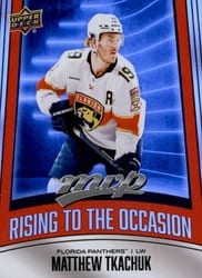 2025-26 Upper Deck MVP Rising to the Occasion Matthew Tkachuk #RO-17 card