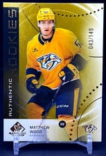 2025-26 SP Game Used Authentic Rookies Matthew Wood #AR-MW card