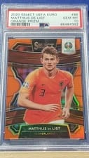 2020 Panini Select UEFA Euro Matthijs de Ligt Orange Prizm #86 card