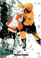 2022-23 SkyBox Metal Universe Jarring Mattias Ekholm #JR-6 card