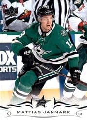 2018-19 Upper Deck Base Set Mattias Janmark #309 card