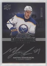2021-22 SPx UD Black Lustrous Rookie Signatures Mattias Samuelsson #LRS-MS card
