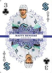 2022-23 O-Pee-Chee Playing Cards Matty Beniers #3-CLUBS card