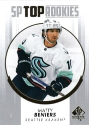 2022-23 SP Authentic Top Rookies Matty Beniers #TR-1 card