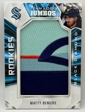 2022-23 Upper Deck Black Diamond Rookie Team Logo Jumbo Patches Matty Beniers #RTL-MB card