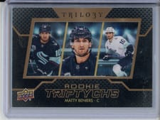 2022-23 Upper Deck Trilogy Rookie Triptychs Matty Beniers #RT-MB card